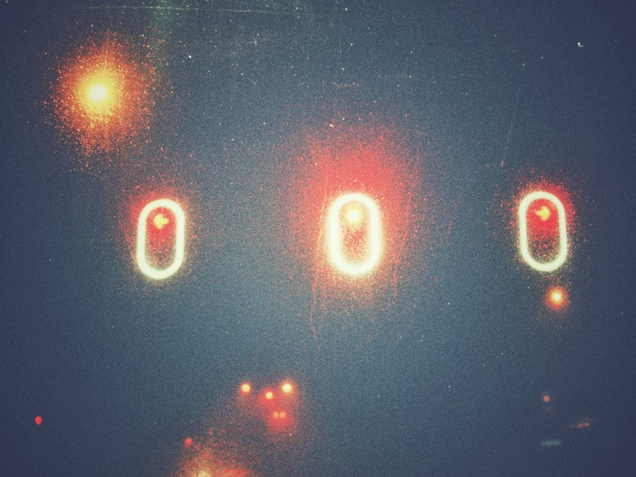 From the inside of the car