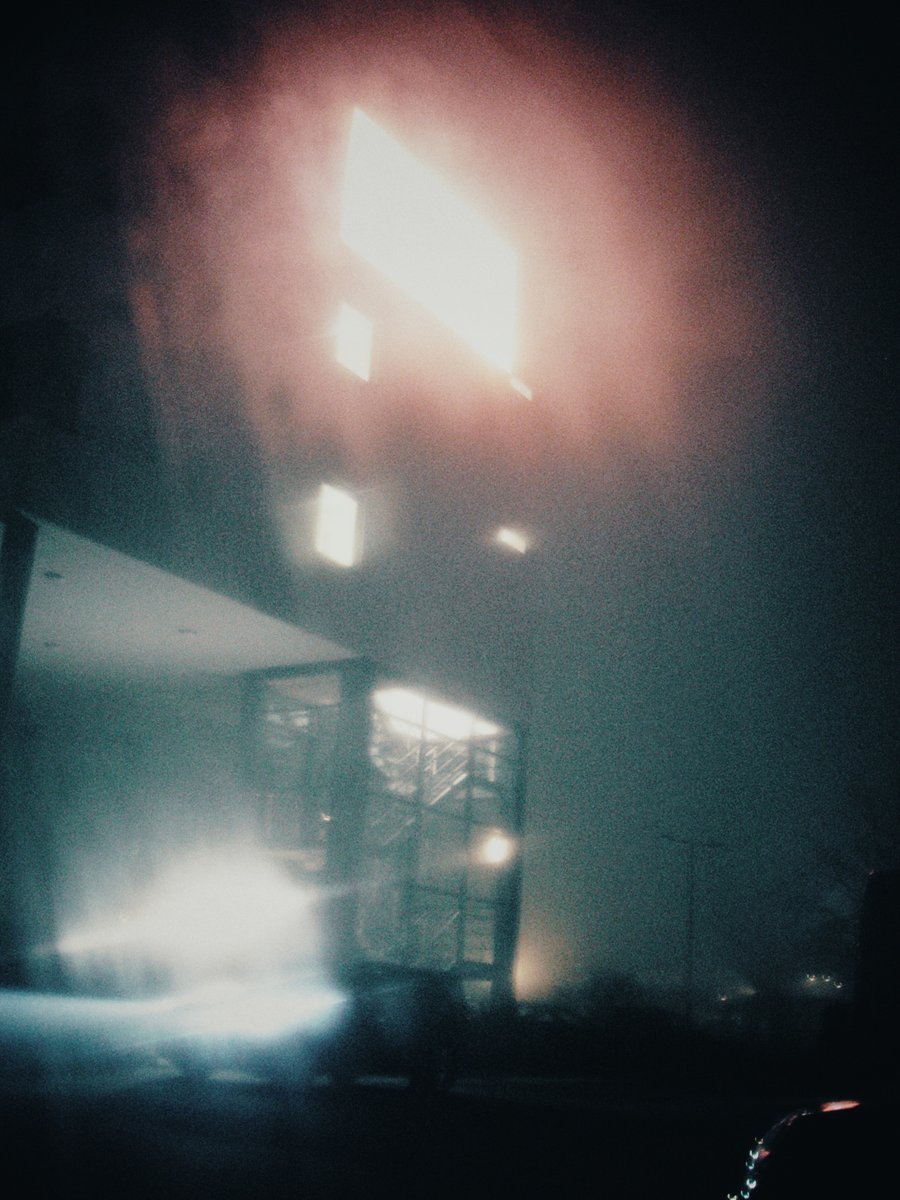 From the inside of the car